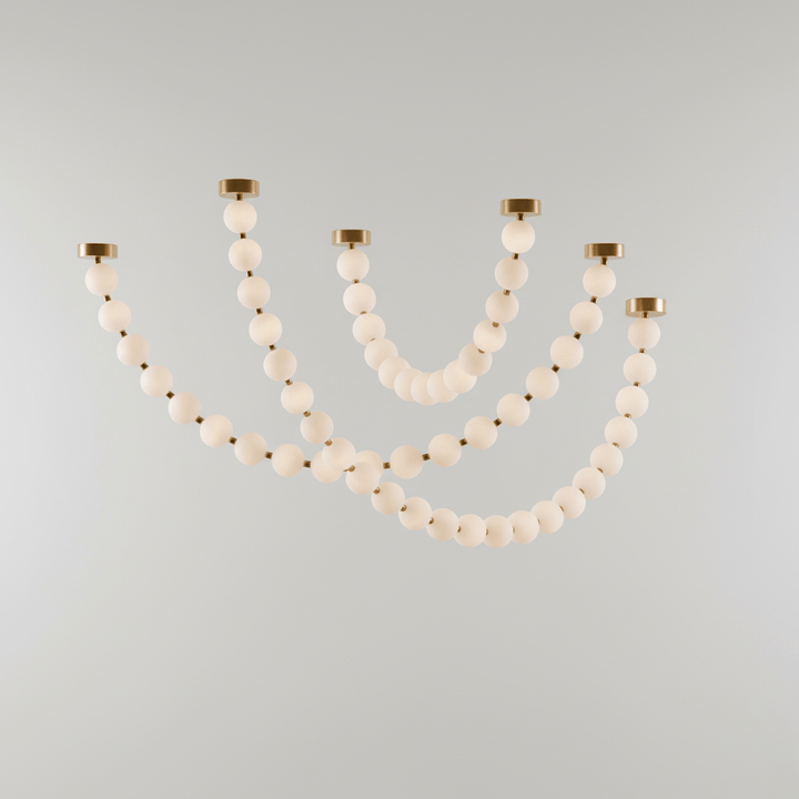 Pärlglas Halsband Bollar Kandelaber