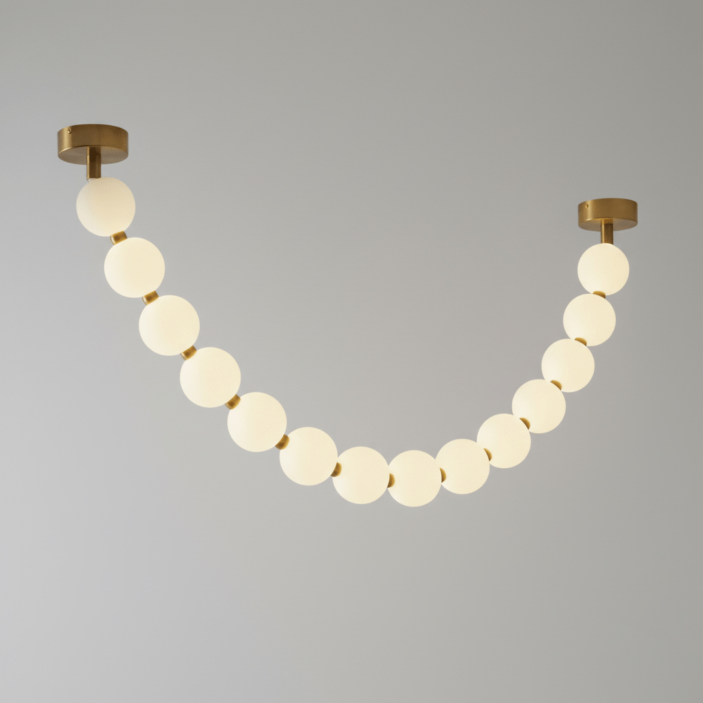 Pärlglas Halsband Bollar Kandelaber
