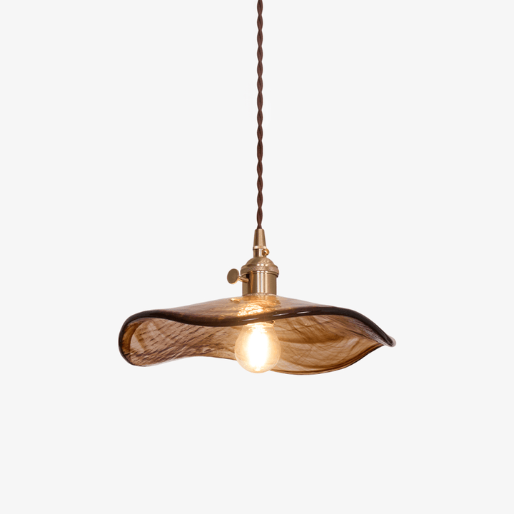 Blomblad Glas Pendellampa
