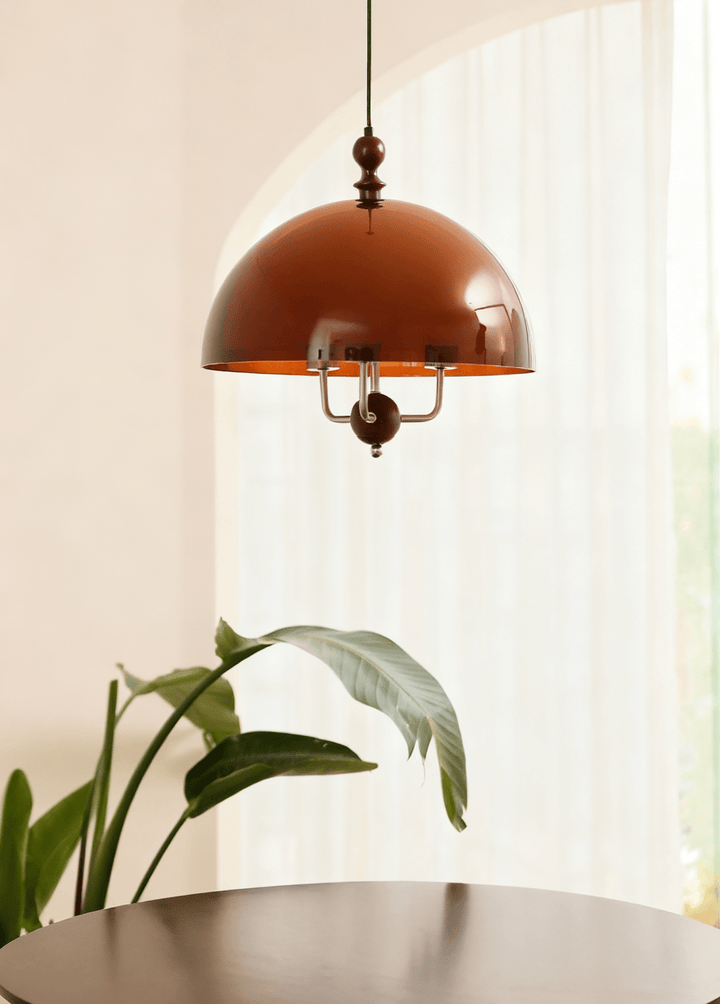 Amber Kuppelformad Pendellampa