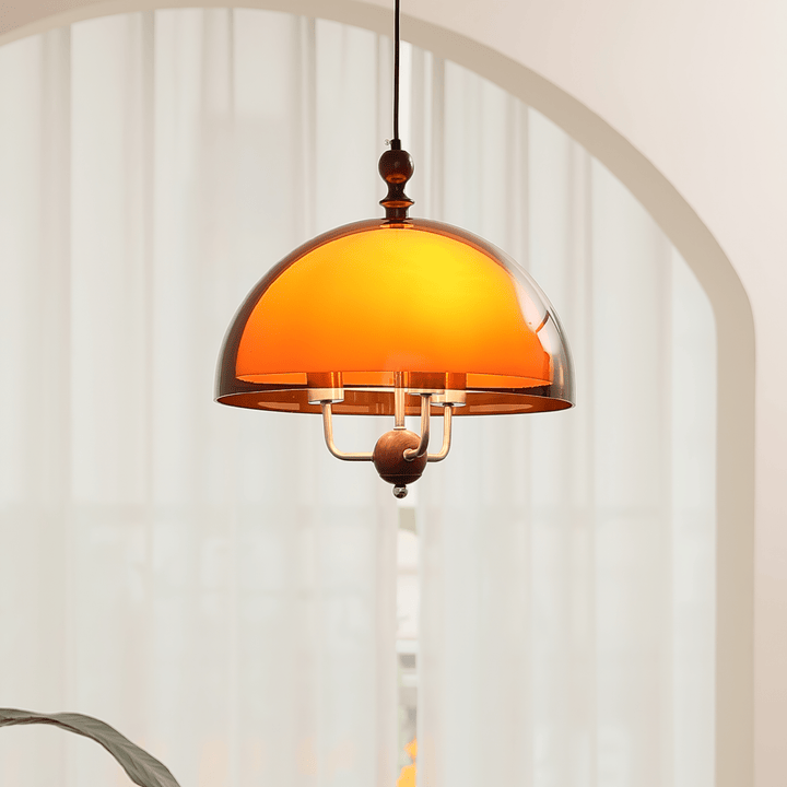 Amber Kuppelformad Pendellampa