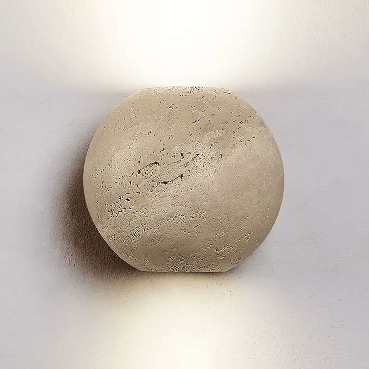 Travertin Glob Vägglampa