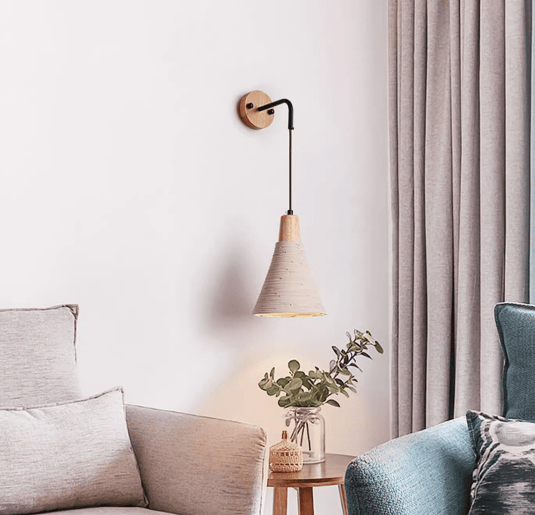 Microcement Vägglampa