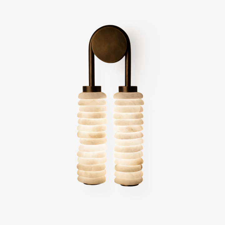 Calla Ribbed Alabaster Vägglampa