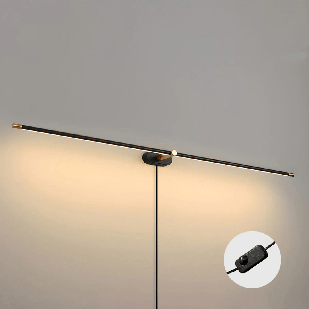 Minimalistisk Linjär Vägglampa med Stickkontakt