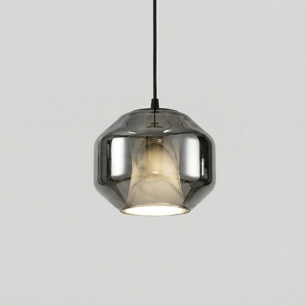 Alabaster Glas Cylinder Pendellampa