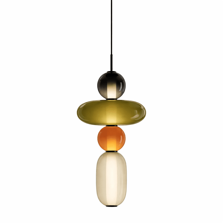 Sockerbelagd Glas Pendellampa