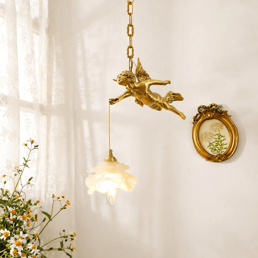 Vintage ängel pendellampa