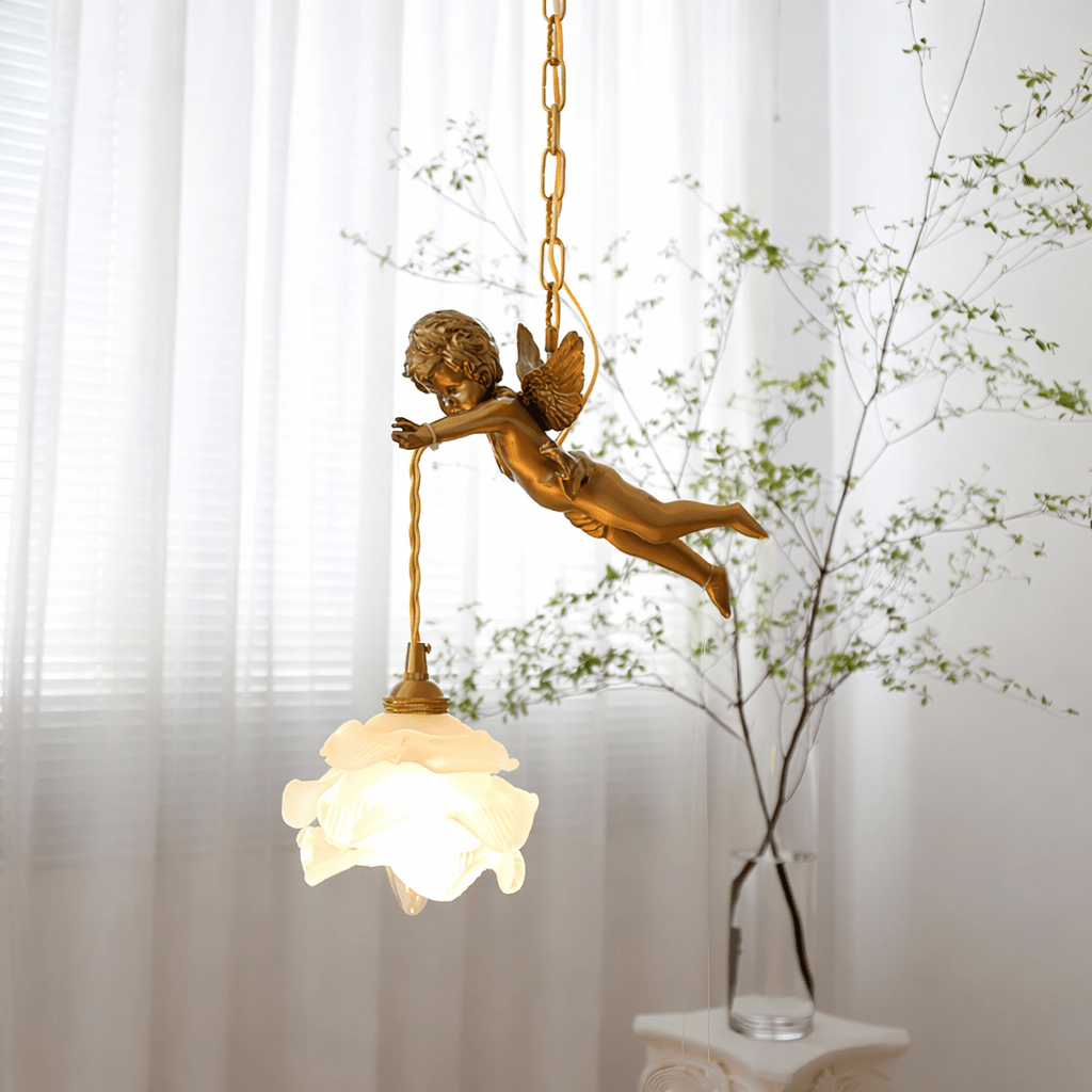 Vintage ängel pendellampa