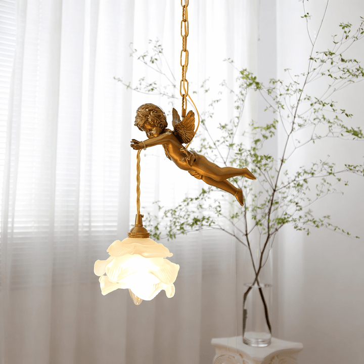 Vintage ängel pendellampa
