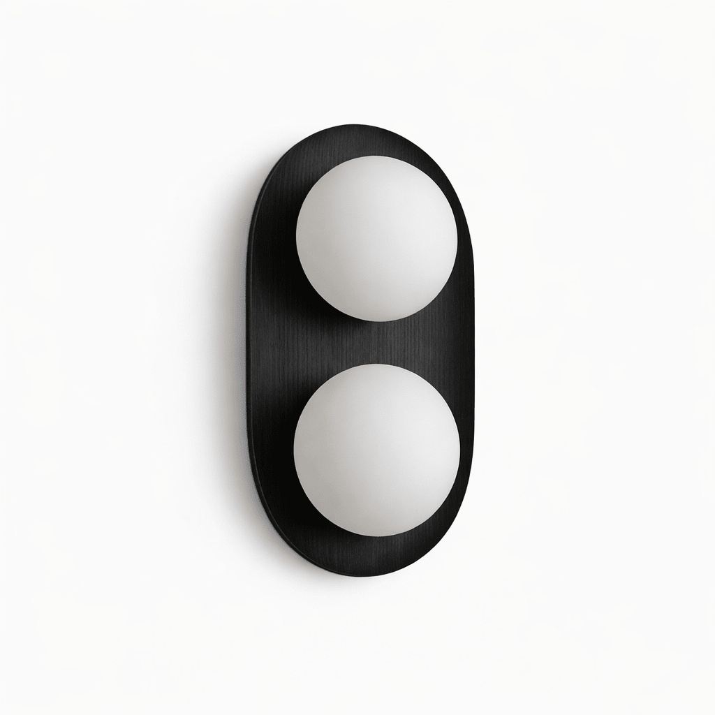 Duo Orb Trä Vägglampa
