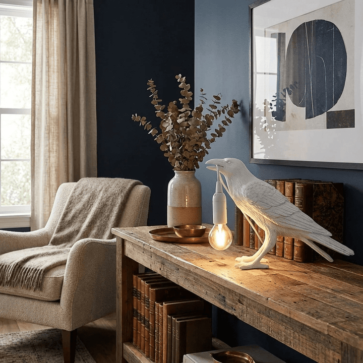 Raven Resin Table Lamp