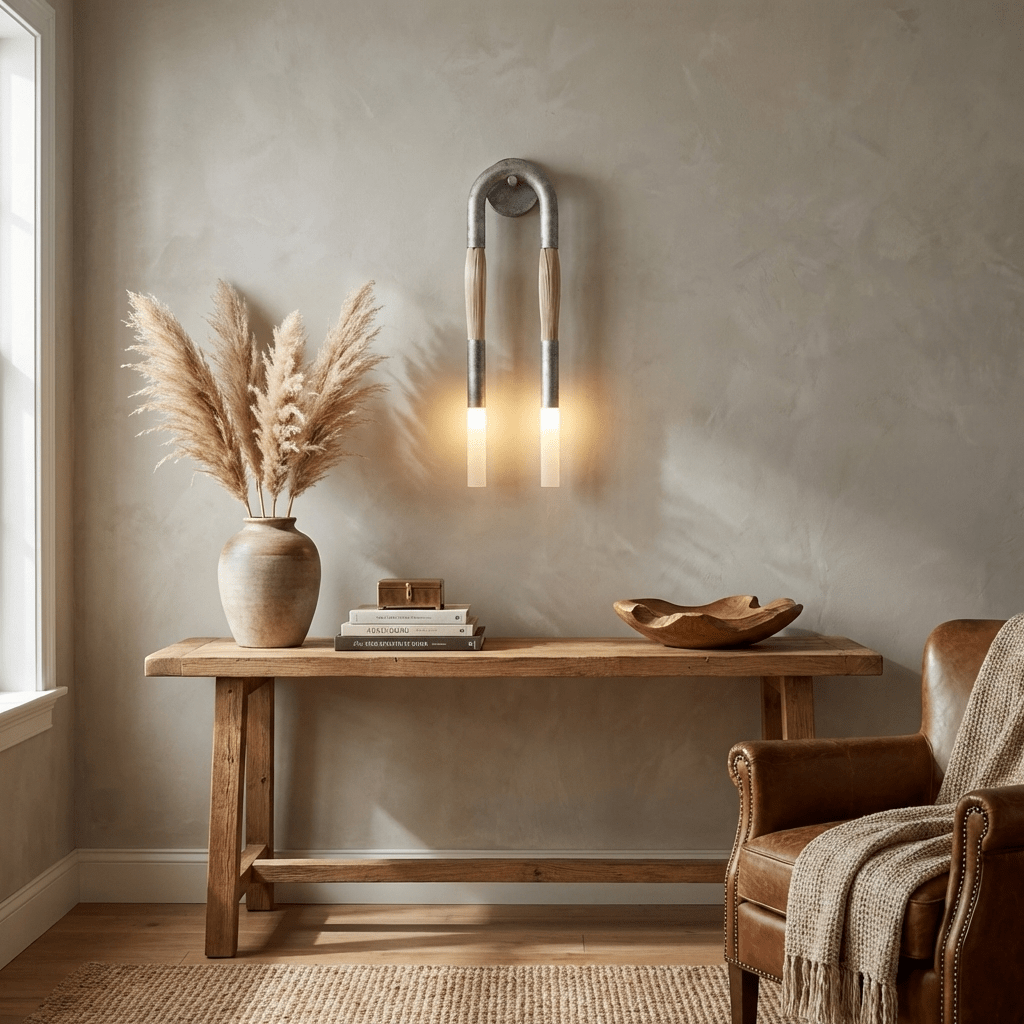 Hästhår Vägglampa