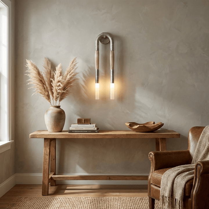 Hästhår Vägglampa