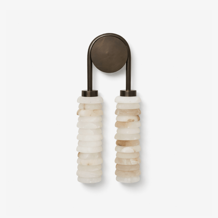 Calla Ribbed Alabaster Vägglampa