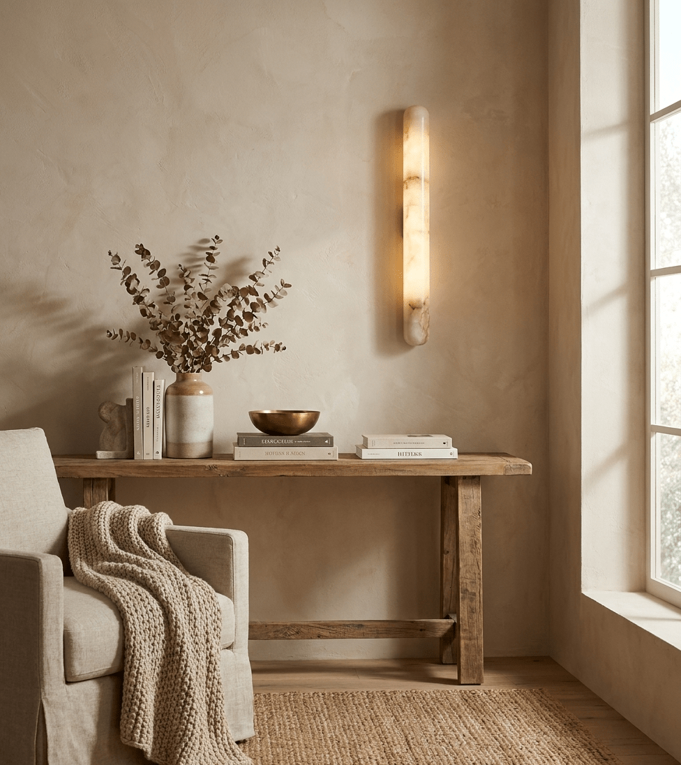 Aurelia Slim Alabaster Linjär Vägglampa