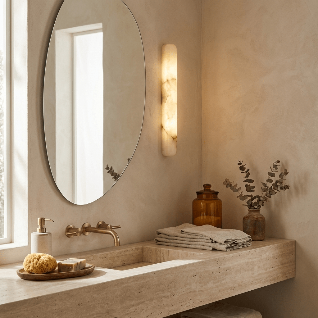 Aurelia Slim Alabaster Linjär Vägglampa
