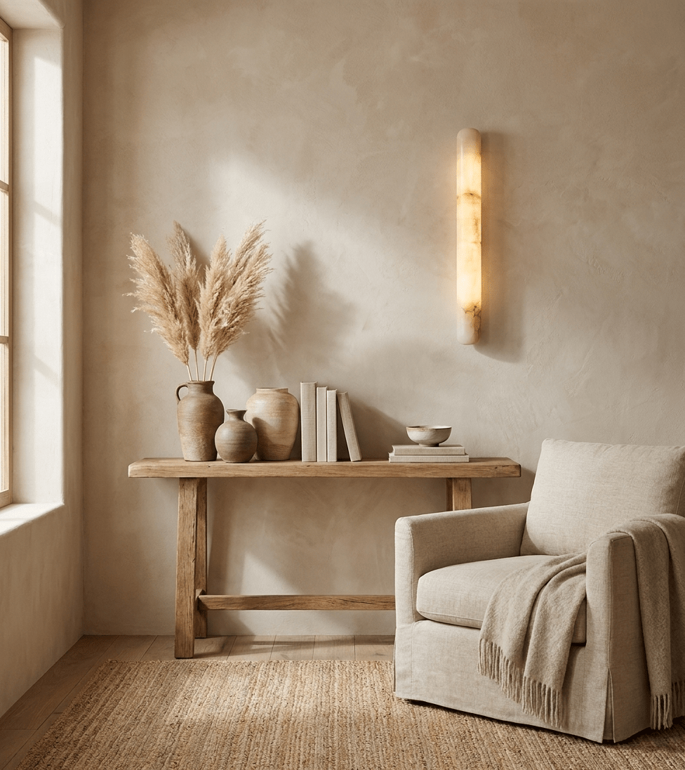 Aurelia Slim Alabaster Linjär Vägglampa