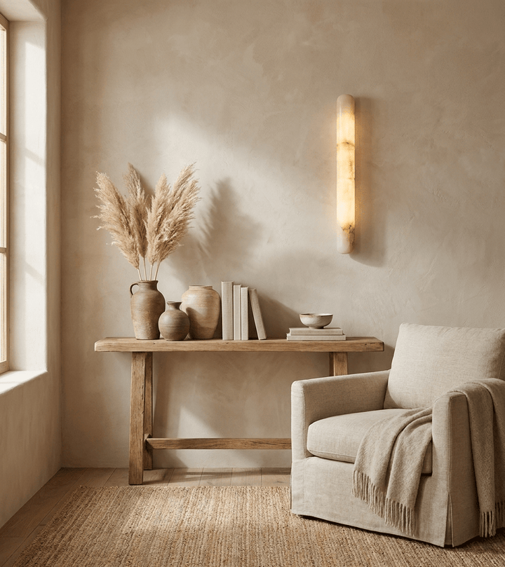 Aurelia Slim Alabaster Linjär Vägglampa