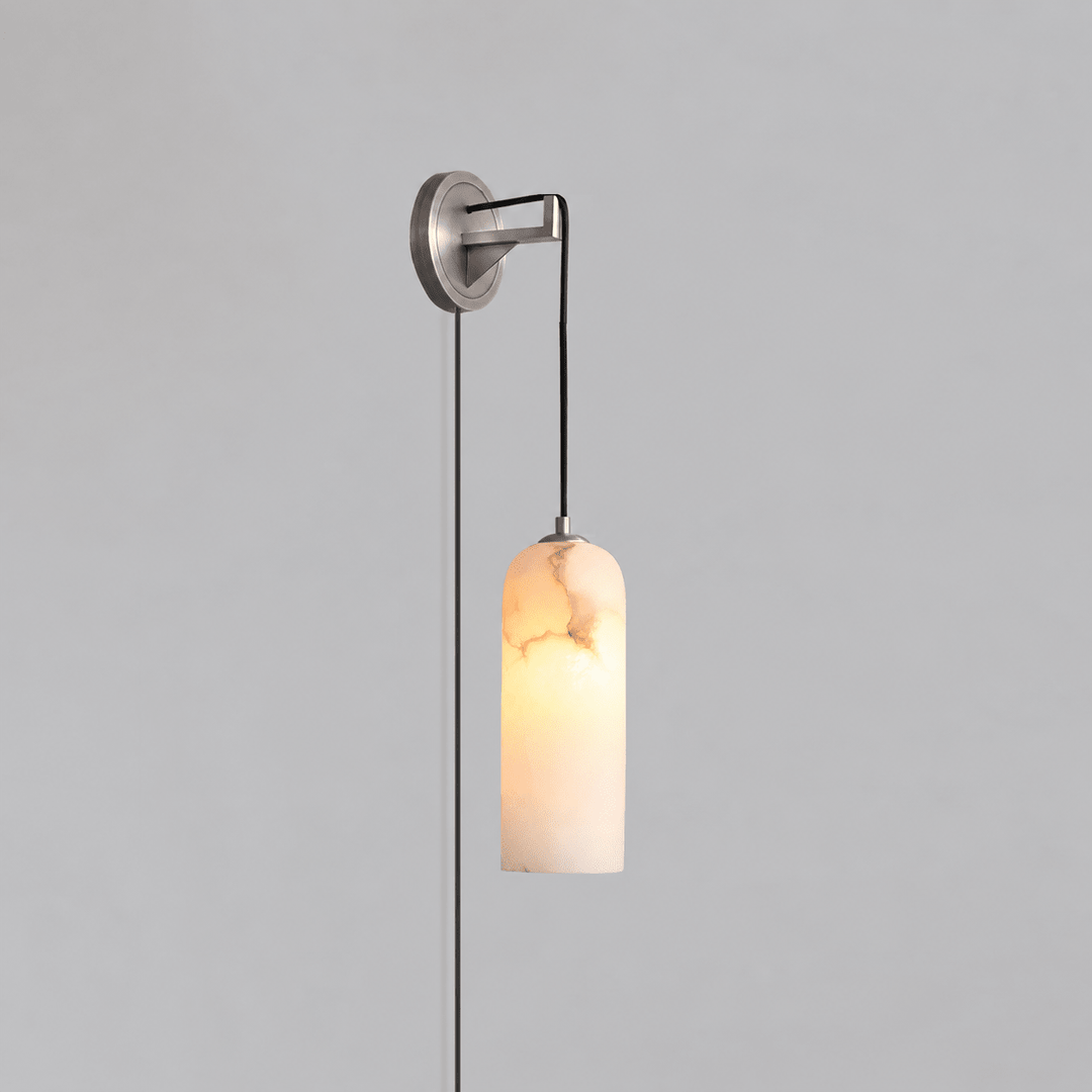 Monty Alabaster Vägglampa med Kontakt
