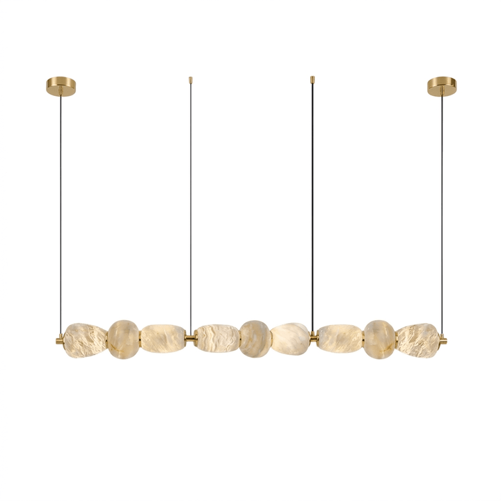 Alabaster Pebble Linear Chandelier