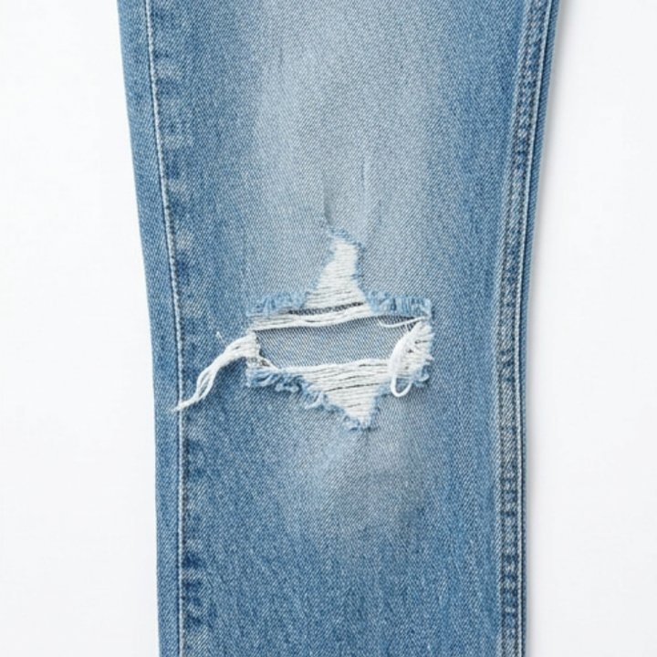 Wearbella – Dam jeans 7/8 z postrzępionym dołem