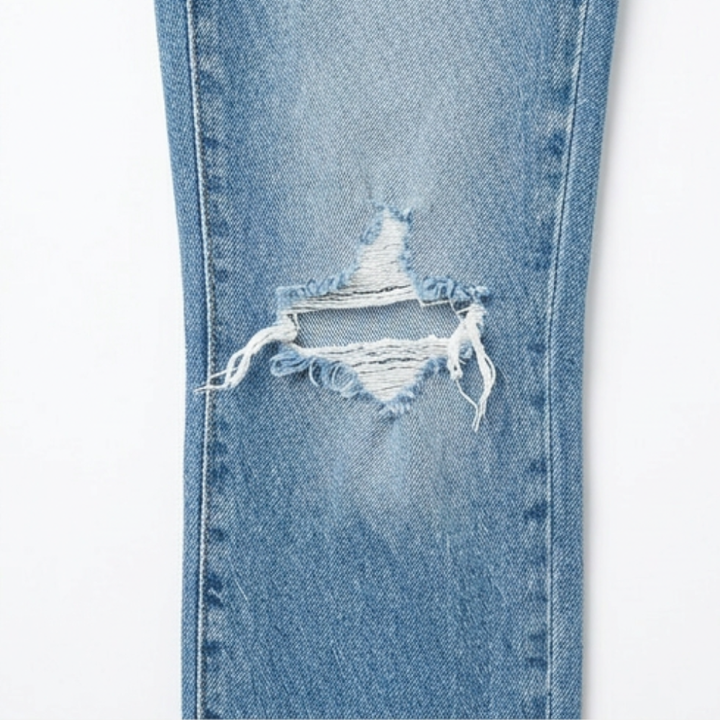 Wearbella – Dam jeans 7/8 z postrzępionym dołem