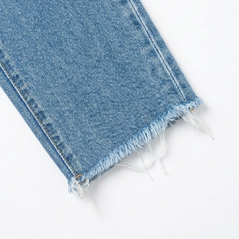 Wearbella – Dam jeans 7/8 z postrzępionym dołem