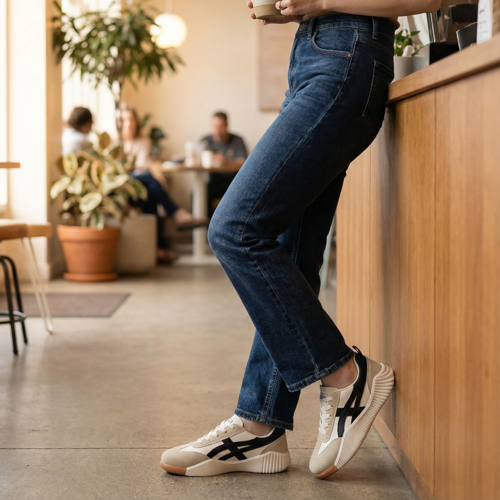 Stradia - Dam Retro Sneakers på plattform dla Komfort hela dagen