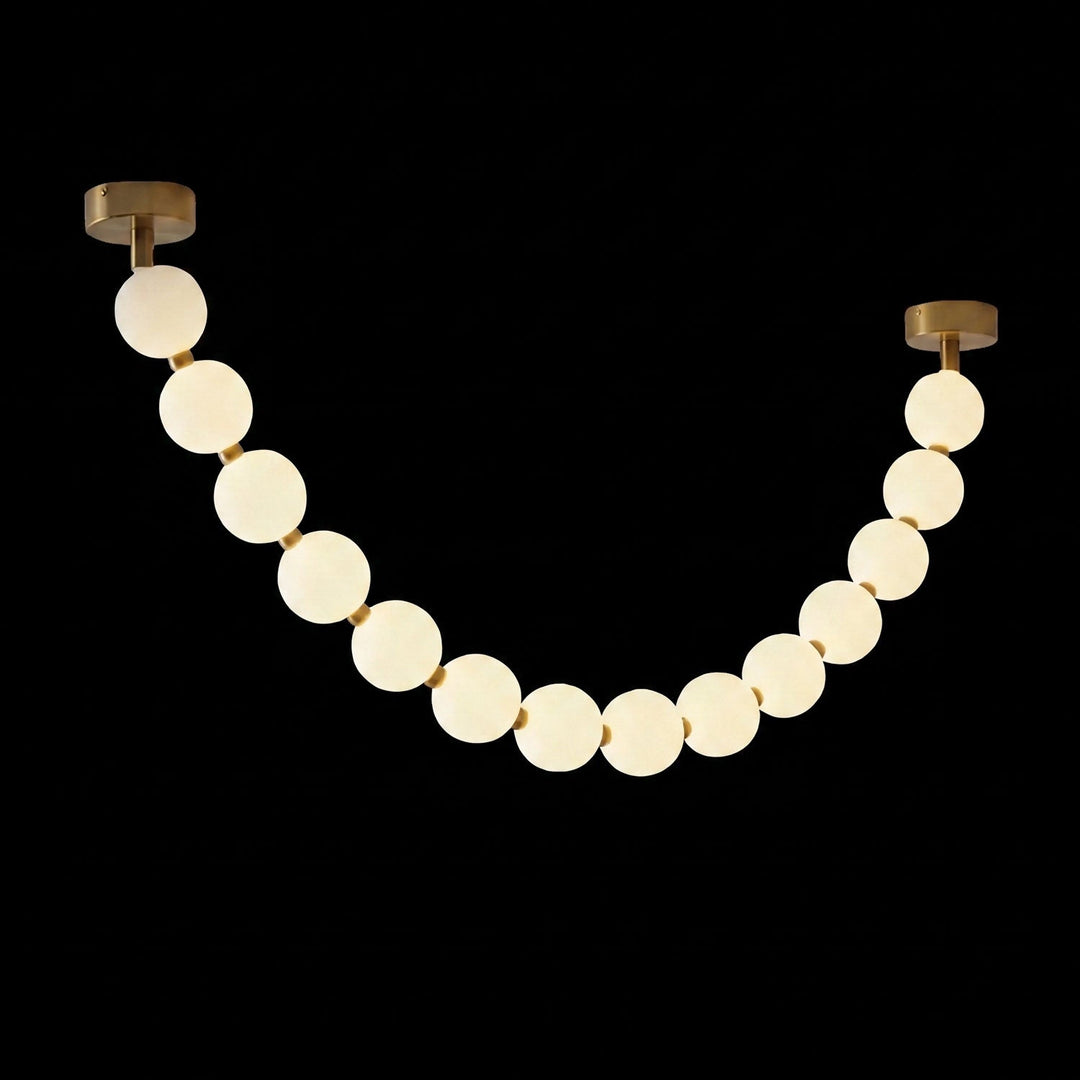Pärlglas Halsband Bollar Kandelaber