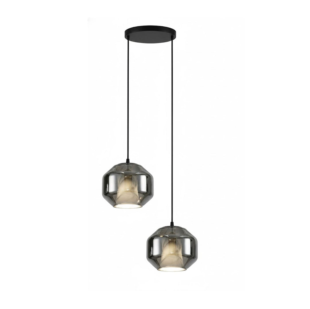 Alabaster Glas Cylinder Pendellampa