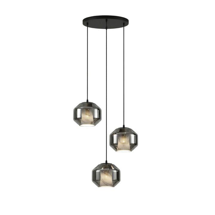 Alabaster Glas Cylinder Pendellampa