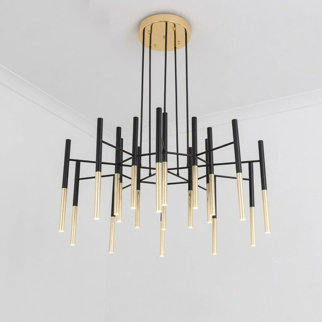 Metallrör Chandelier