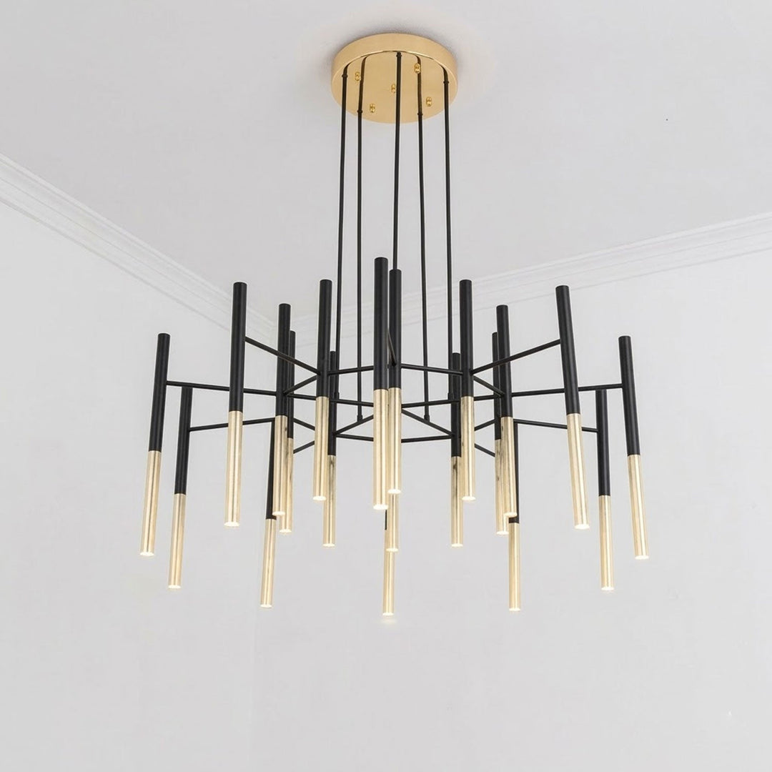 Metallrör Chandelier