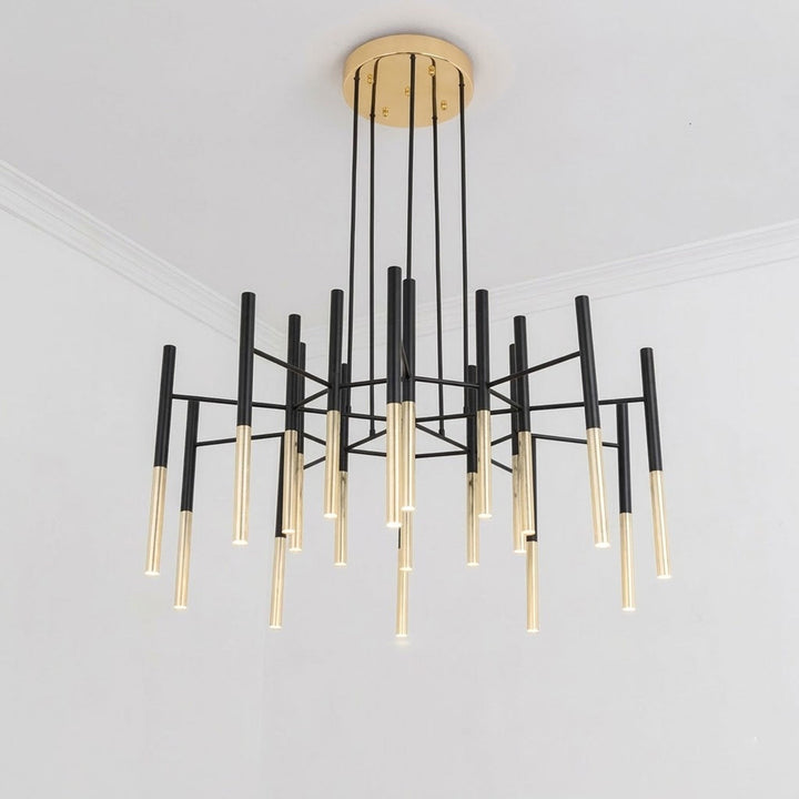 Metallrör Chandelier