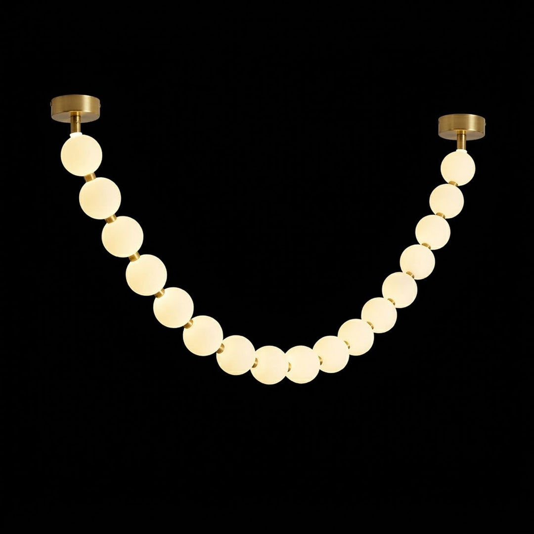 Pärlglas Halsband Bollar Kandelaber