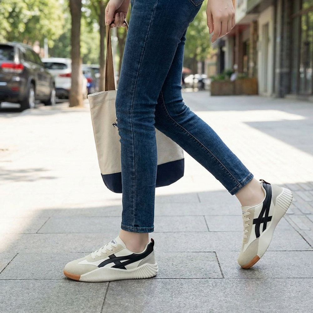 Stradia - Dam Retro Sneakers på plattform dla Komfort hela dagen