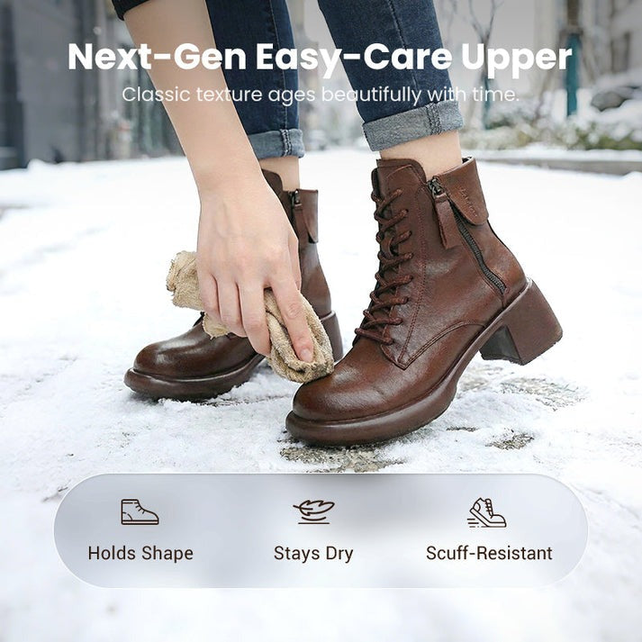 Vintara – Dam vintage boots ocieplane fleecem