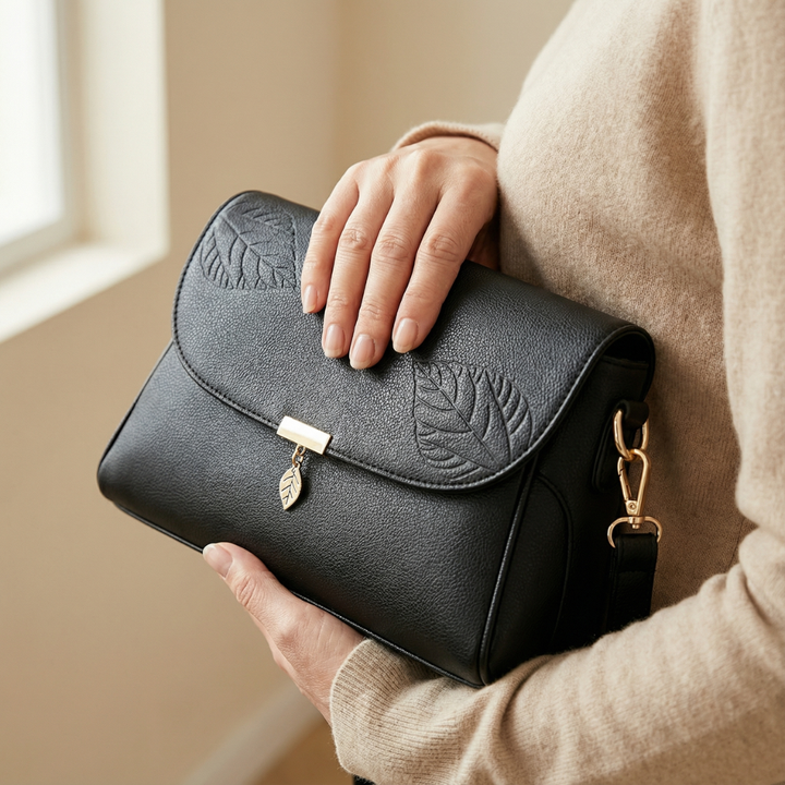 Leafara - Elegant Handväska Över axeln z Detalj Liścia