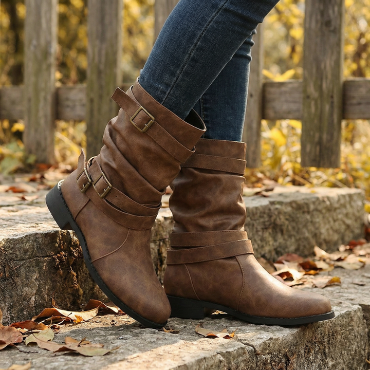 Strova - Zgniecione boots till mitten av vaden