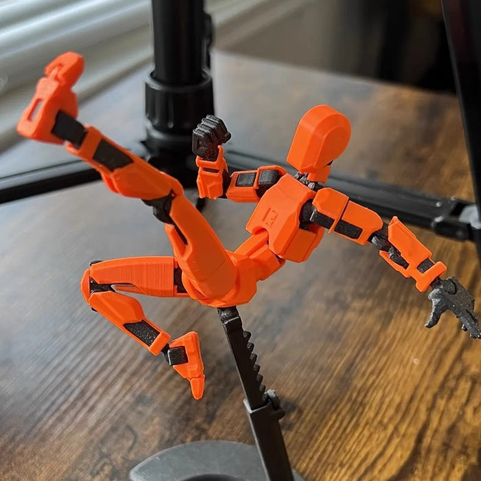 Vackerljus 3D-printad robotfigur med rörliga leder