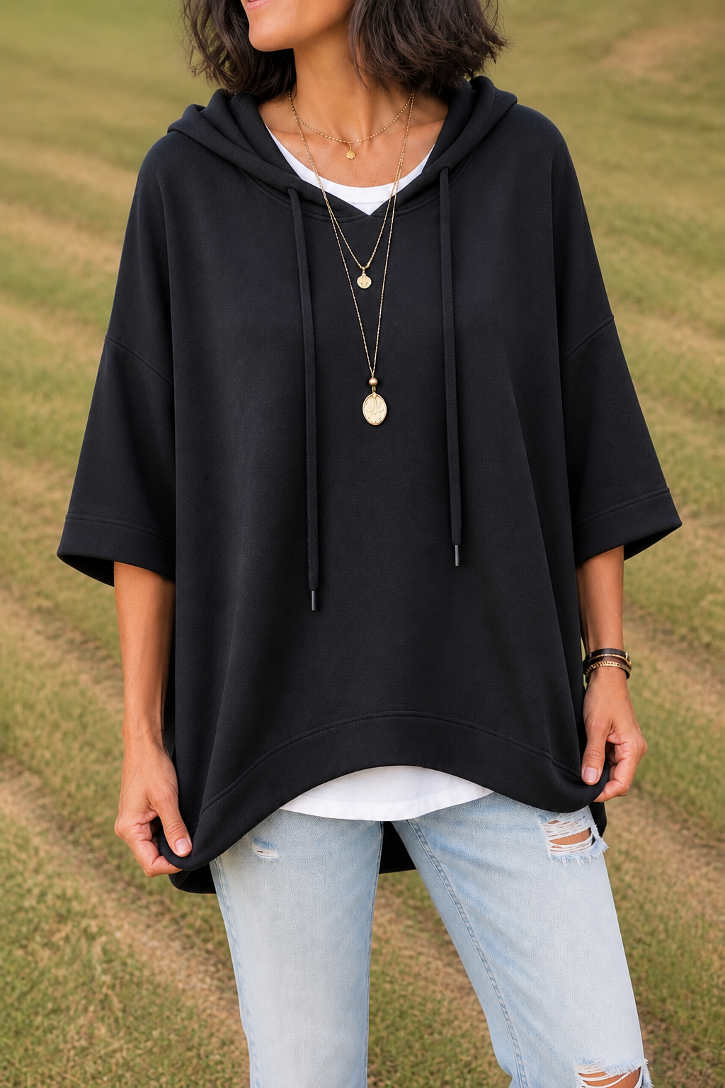Wearbella – Tröja z breda ręKaffemi w overStorlek