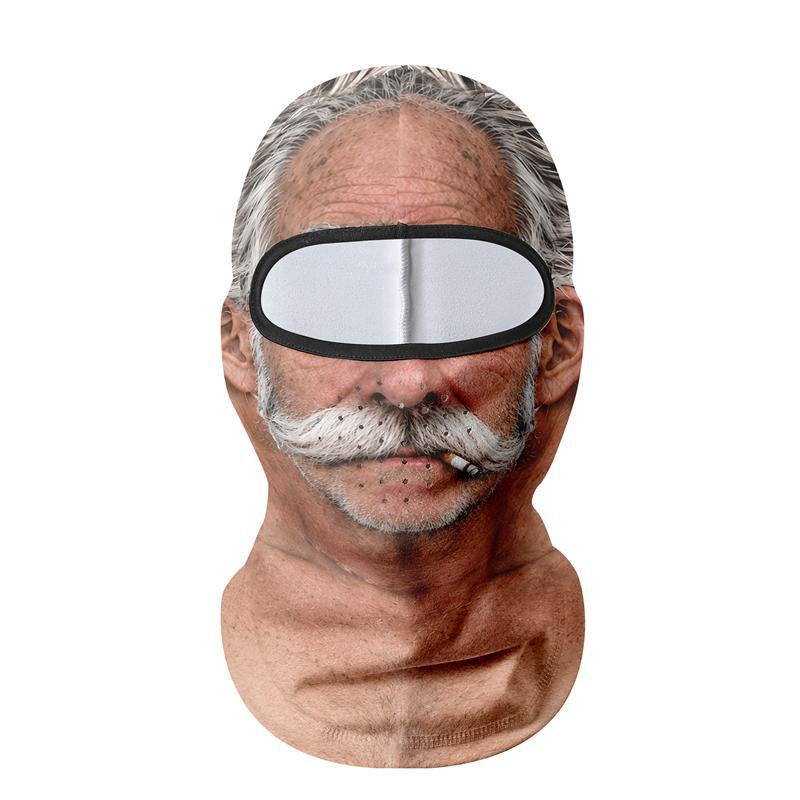 Balaclava med tryckt ansikte