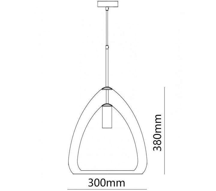 Futuristisk Glas Pendellampa