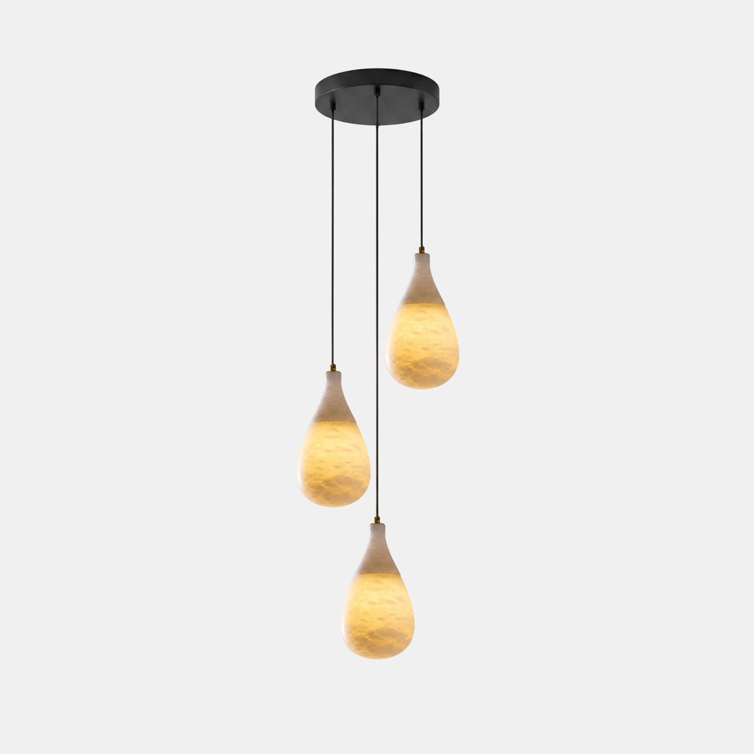Alabaster Droppformad Pendellampa