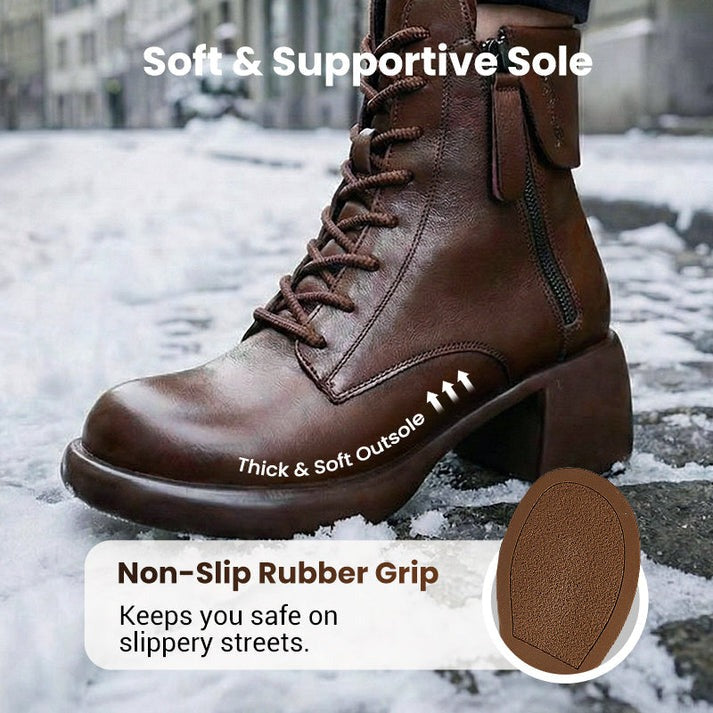 Vintara – Dam vintage boots ocieplane fleecem