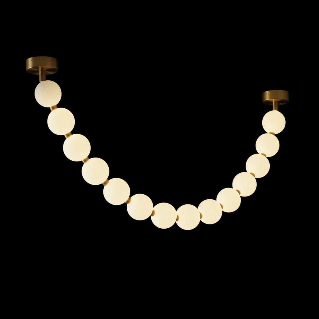 Pärlglas Halsband Bollar Kandelaber