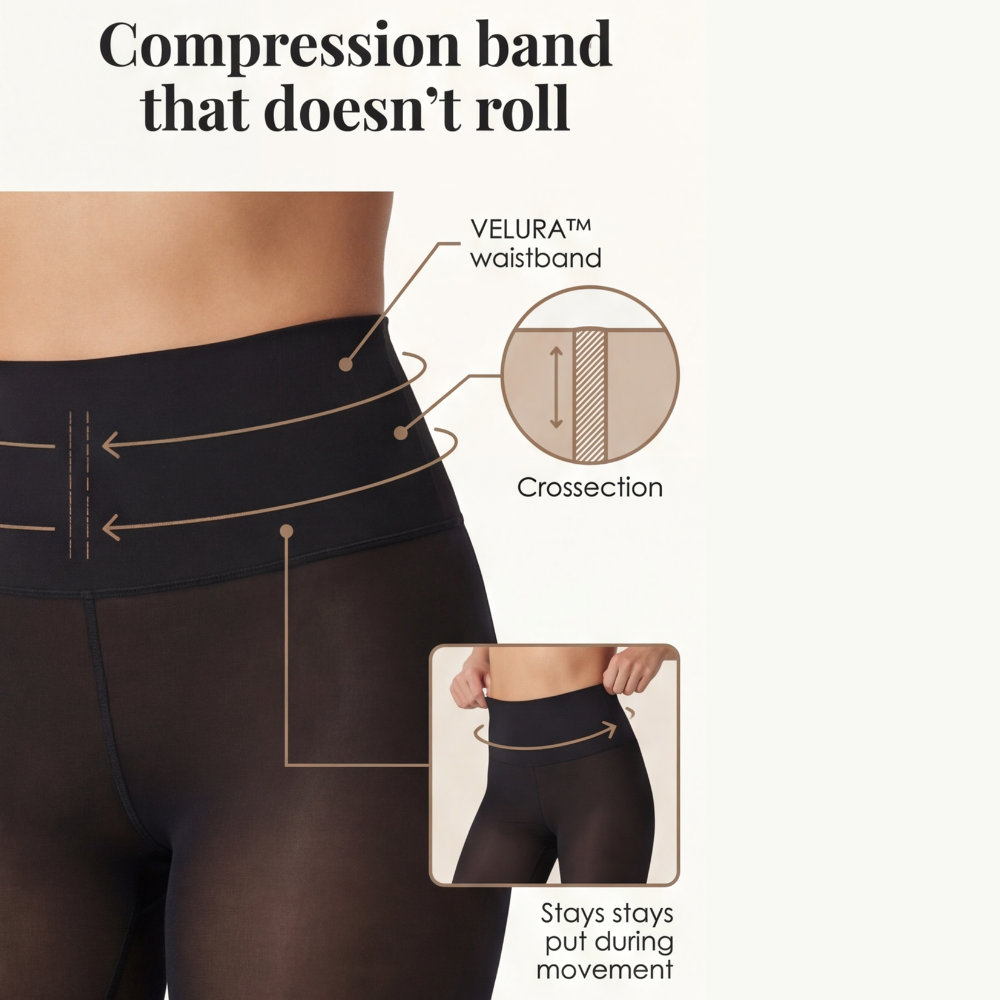 Velura - Dam tights formande z värmefoder