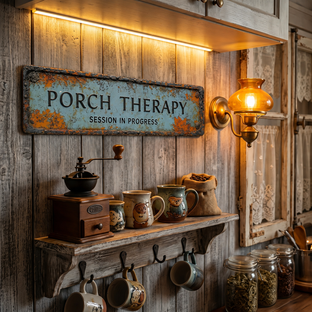 Porchly – Tablica Terapeutyczna på Werandzie w Stilu Vintage