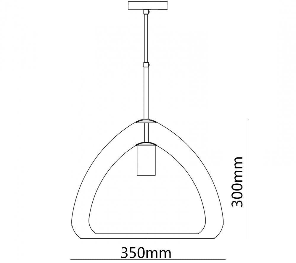 Futuristisk Glas Pendellampa